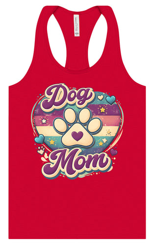 Retro Dog Mom Women's Racerback Tank