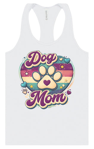 Retro Dog Mom Women's Racerback Tank