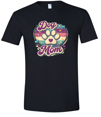 Retro Dog Mom Adult Gildan Soft Shirt
