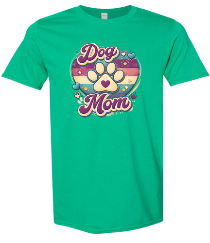 Retro Dog Mom Adult Gildan Soft Shirt