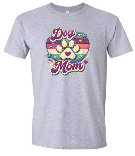 Retro Dog Mom Adult Gildan Soft Shirt
