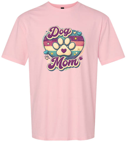 Retro Dog Mom Adult Gildan Soft Shirt