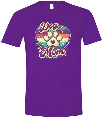 Retro Dog Mom Adult Gildan Soft Shirt