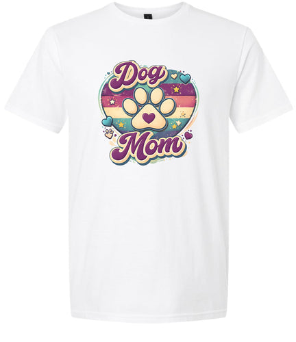 Retro Dog Mom Adult Gildan Soft Shirt