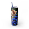 Skinny Tumbler with Straw – 20 oz Stainless Steel Cup