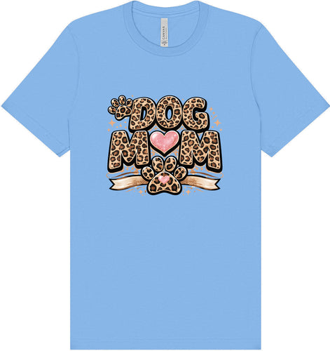 Leopard Print Dog Mom Adult Bella Canvas Shirt