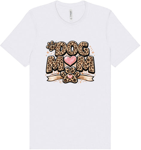 Leopard Print Dog Mom Adult Bella Canvas Shirt