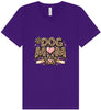 Leopard Print Dog Mom Unisex V-Neck Shirt