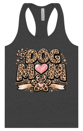 Leopard Print Dog Mom Women's Racerback Tank