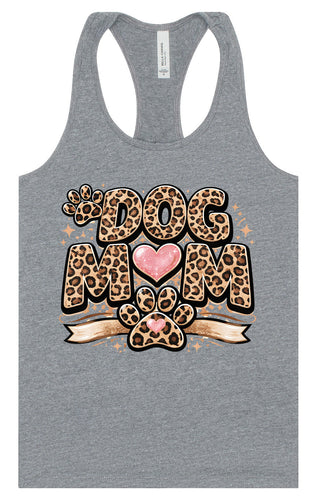 Leopard Print Dog Mom Women's Racerback Tank