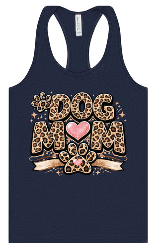Leopard Print Dog Mom Women's Racerback Tank