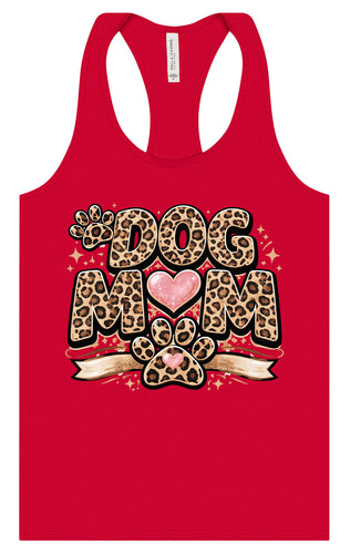 Leopard Print Dog Mom Women's Racerback Tank