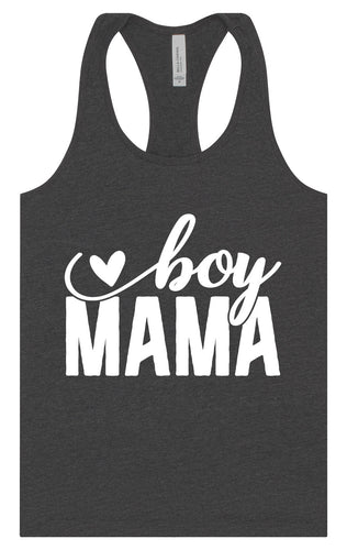 Boy Mama Women's Racerback Tank