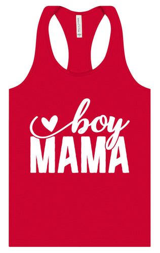 Boy Mama Women's Racerback Tank