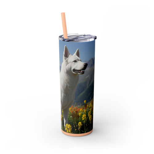 Skinny Tumbler with Straw – 20 oz Stainless Steel Cup