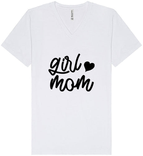 Girl Mom Unisex V-Neck Shirt