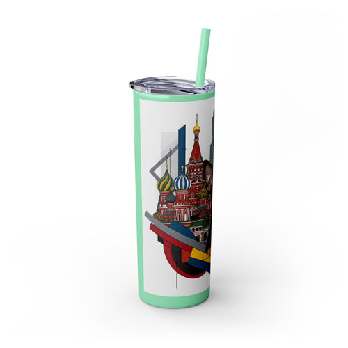 Skinny Tumbler with Straw – 20 oz Stainless Steel Cup