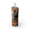 Skinny Tumbler with Straw – 20 oz Stainless Steel Cup
