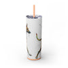 Skinny Tumbler with Straw – 20 oz Stainless Steel Cup