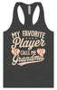My Favorite Baseball Player Calls Me Grandma Women's Racerback Tank