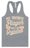 My Favorite Baseball Player Calls Me Grandma Women's Racerback Tank