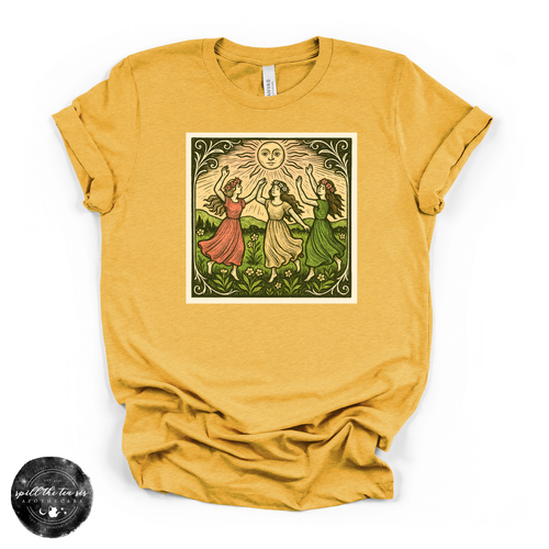 Dancing Around the Celestial Moon Tee | Mystical Moon Graphic T-Shirt
