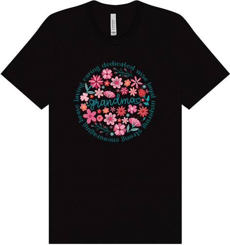 Flowers for Grandma Adult Bella Canvas Shirt