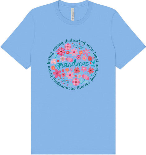 Flowers for Grandma Adult Bella Canvas Shirt