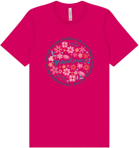 Flowers for Grandma Adult Bella Canvas Shirt