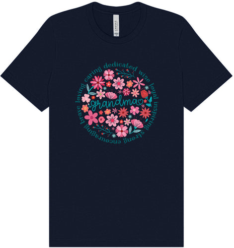 Flowers for Grandma Adult Bella Canvas Shirt
