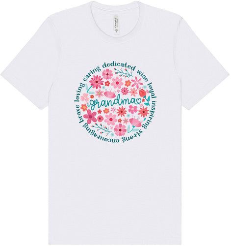 Flowers for Grandma Adult Bella Canvas Shirt