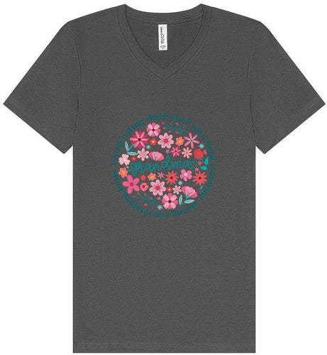 Flowers for Grandma Unisex V-Neck Shirt