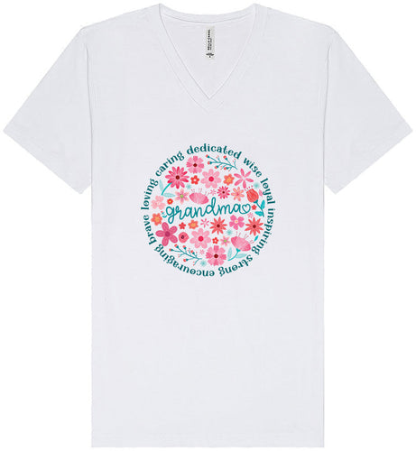 Flowers for Grandma Unisex V-Neck Shirt