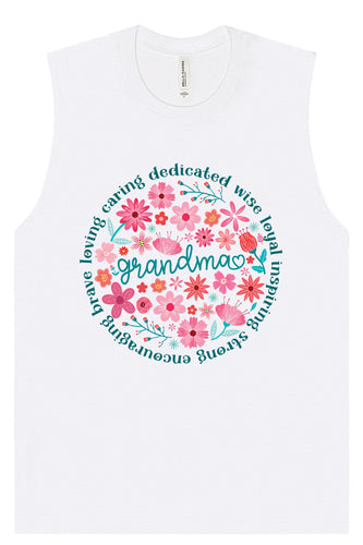 Flowers for Grandma Muscle Tank