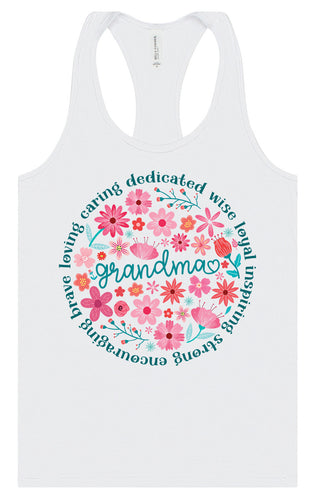Flowers for Grandma Women's Racerback Tank