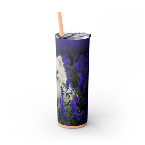 Skinny Tumbler with Straw – 20 oz Stainless Steel Cup