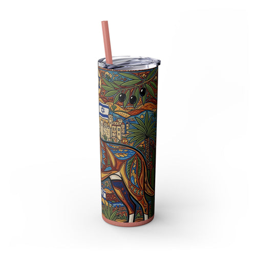 Skinny Tumbler with Straw – 20 oz Stainless Steel Cup