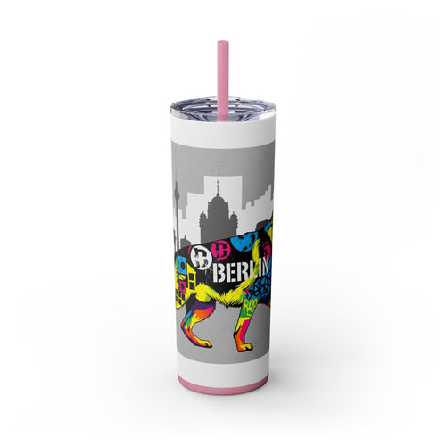 Skinny Tumbler with Straw – 20 oz Stainless Steel Cup