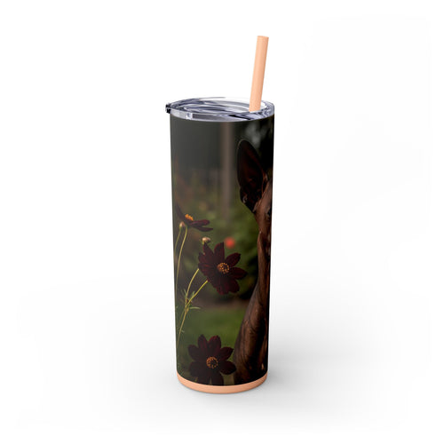 Skinny Tumbler with Straw – 20 oz Stainless Steel Cup