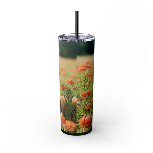 Skinny Tumbler with Straw – 20 oz Stainless Steel Cup