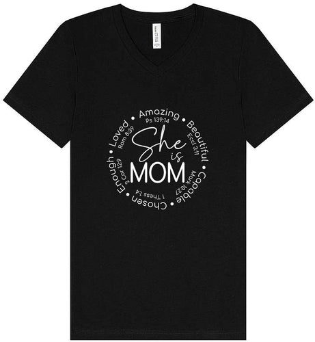 Biblical Mom Unisex V-Neck Shirt