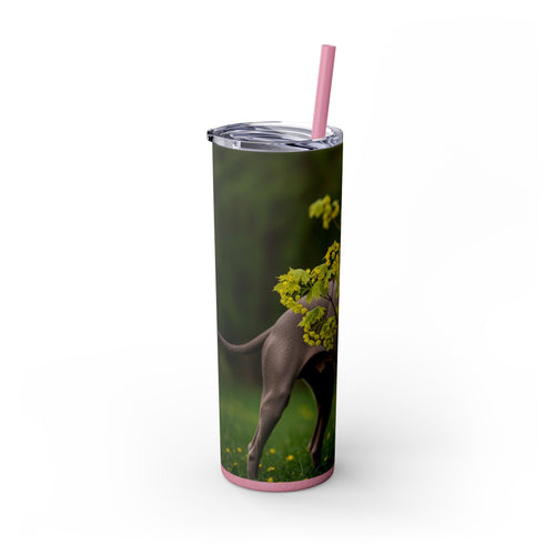 Skinny Tumbler with Straw – 20 oz Stainless Steel Cup