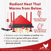 RentACoop 12x12” Adjustable Heating Plate with Bonus Foldable Anti-Roost Cone for up to 20 Chicks