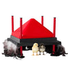 RentACoop 12x12” Adjustable Heating Plate with Hard Anti-Roost Cone Set and Removable Comfort Feathers - Chick Brooder Heat Plate Warms Up to 20 Chicks