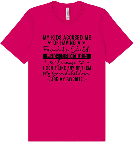 Grandchildren are my Favorite Adult Bella Canvas Shirt