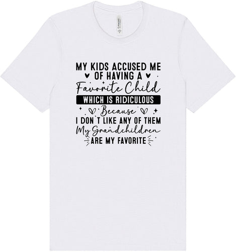 Grandchildren are my Favorite Adult Bella Canvas Shirt