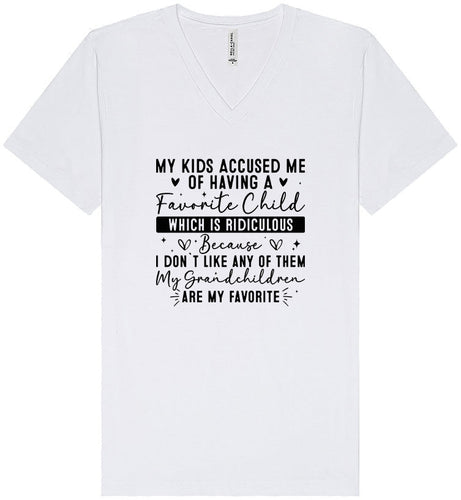 Grandchildren are my Favorite Unisex V-Neck Shirt