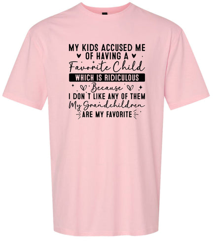 Grandchildren are my Favorite Adult Gildan Soft Shirt