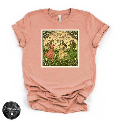 Dancing Around the Celestial Moon Tee | Mystical Moon Graphic T-Shirt