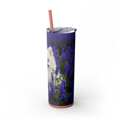 Skinny Tumbler with Straw – 20 oz Stainless Steel Cup